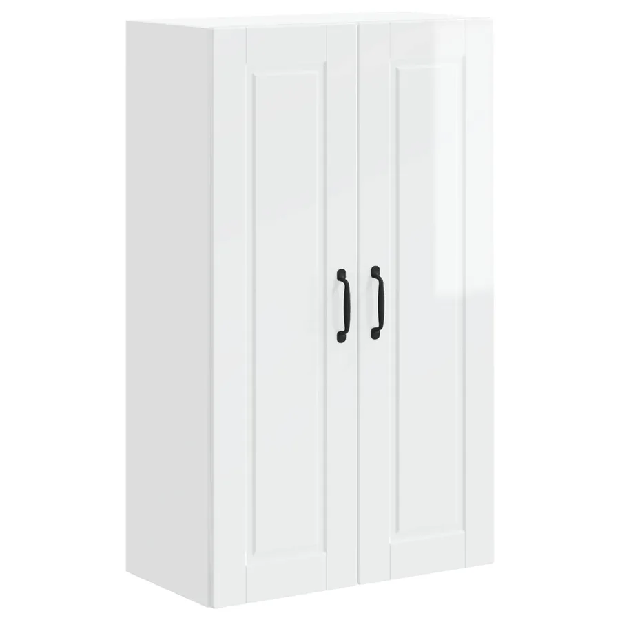 Meuble mural PORTO Blanc brillant 60 x 31 x 100 cm - 2