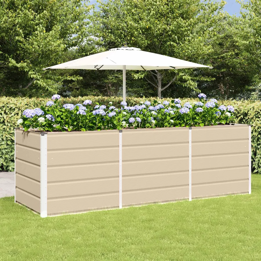 Jardinière Ivoire 240 x 80 x 75 cm Acier