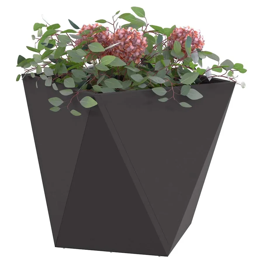 Jardinière 2 pc Noir 50 x 50 x 50 cm Acier - 3