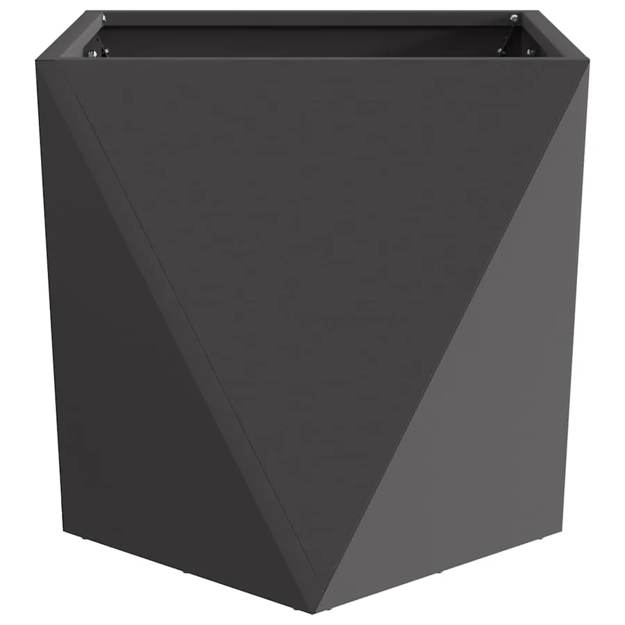 Jardinière 2 pc Noir 50 x 50 x 50 cm Acier - 6