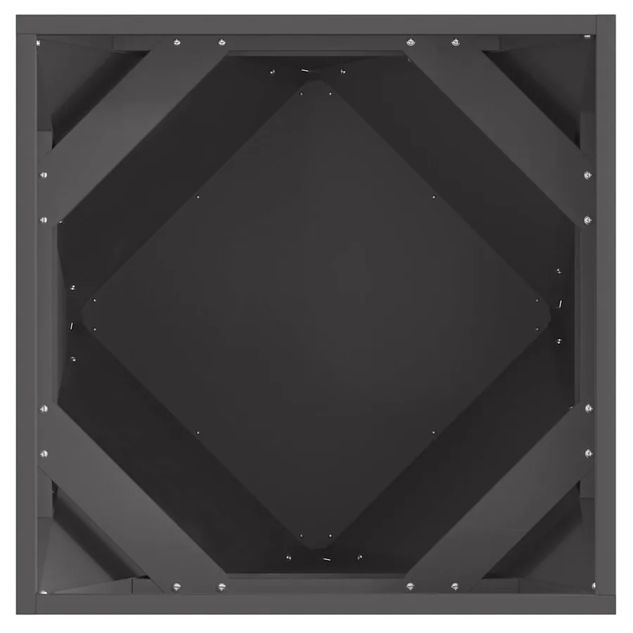Jardinière 2 pc Noir 50 x 50 x 50 cm Acier - 7