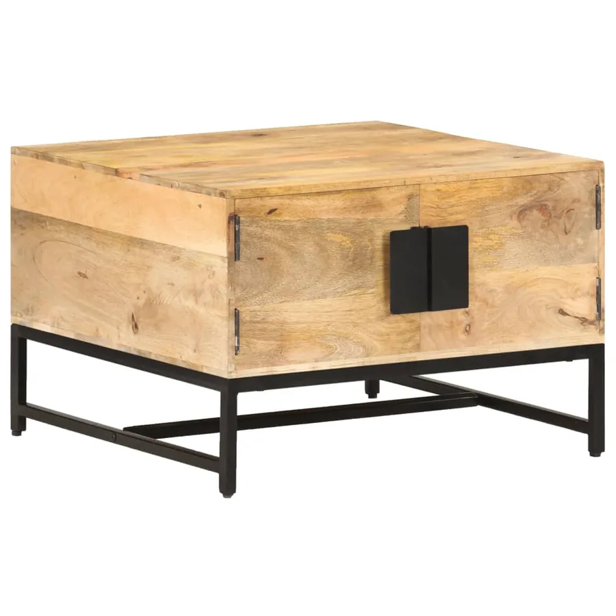 Table basse 67x67x45 cm Bois de manguier massif - 11