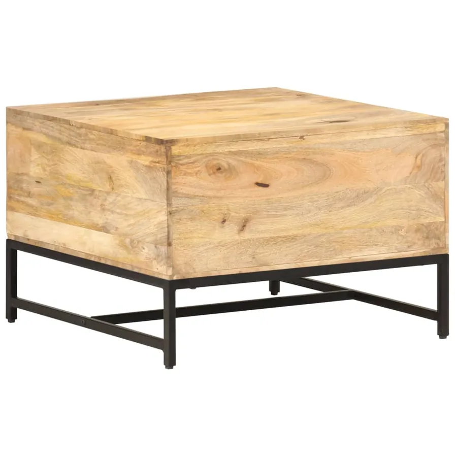 Table basse 67x67x45 cm Bois de manguier massif - 4