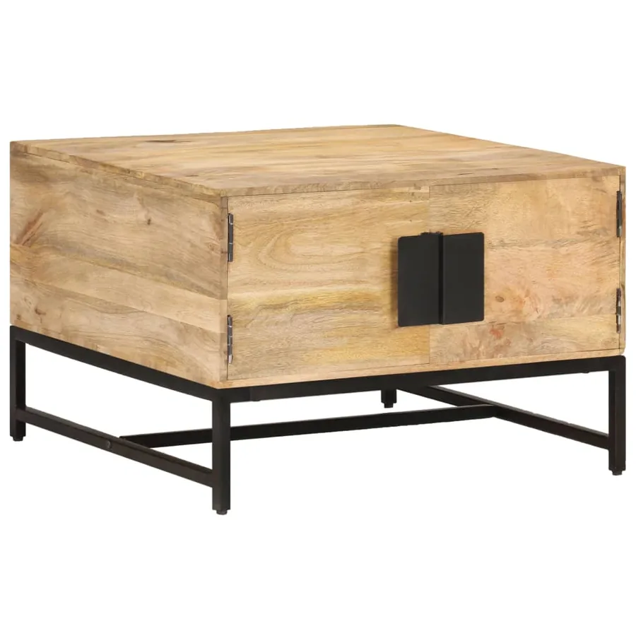 Table basse 67x67x45 cm Bois de manguier massif - 9