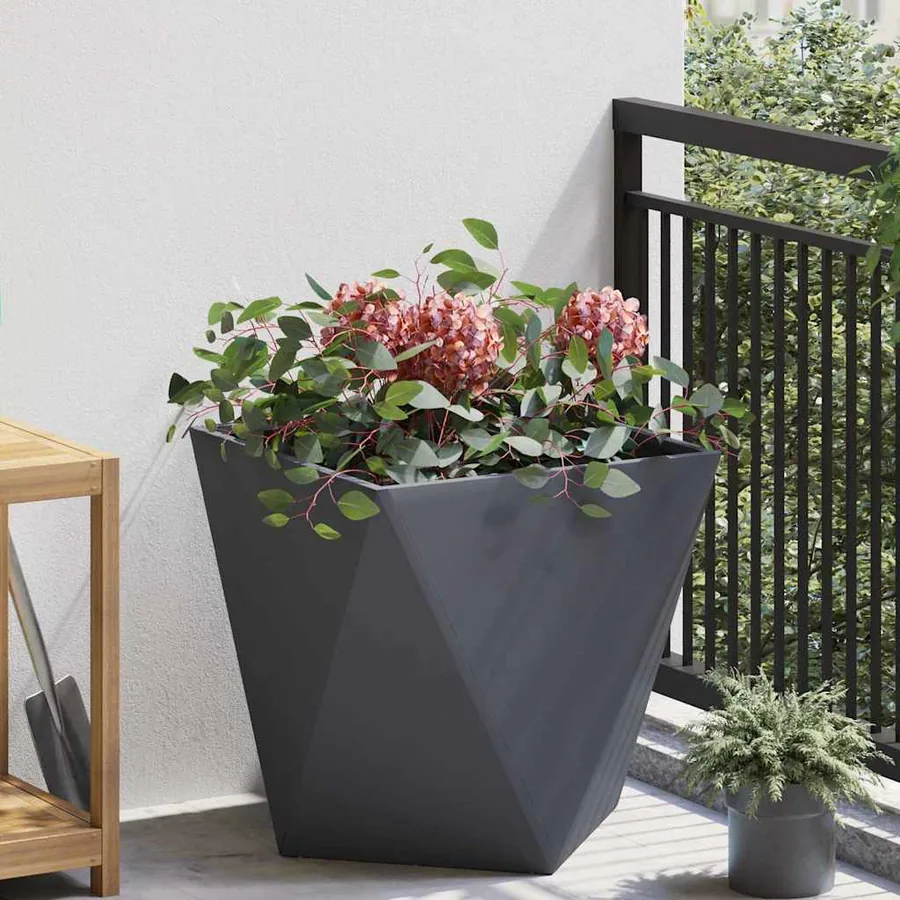 Jardinière Anthracite 50 x 50 x 50 cm Acier