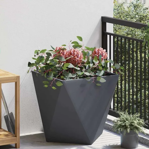 Jardinière Anthracite 50 x 50 x 50 cm Acier