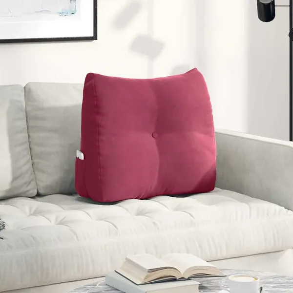 Coussin de Dos Bordeaux 60 x 24 x 50 cm Velours