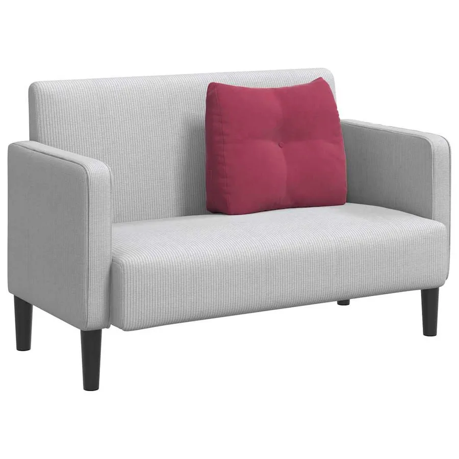Coussin de Dos Bordeaux 60 x 24 x 50 cm Velours - 3
