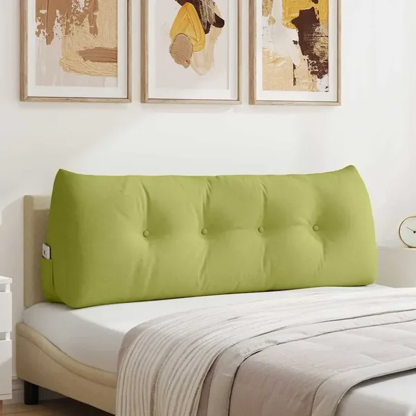 Coussin de Dos Vert clair 140 x 24 x 50 cm tissu