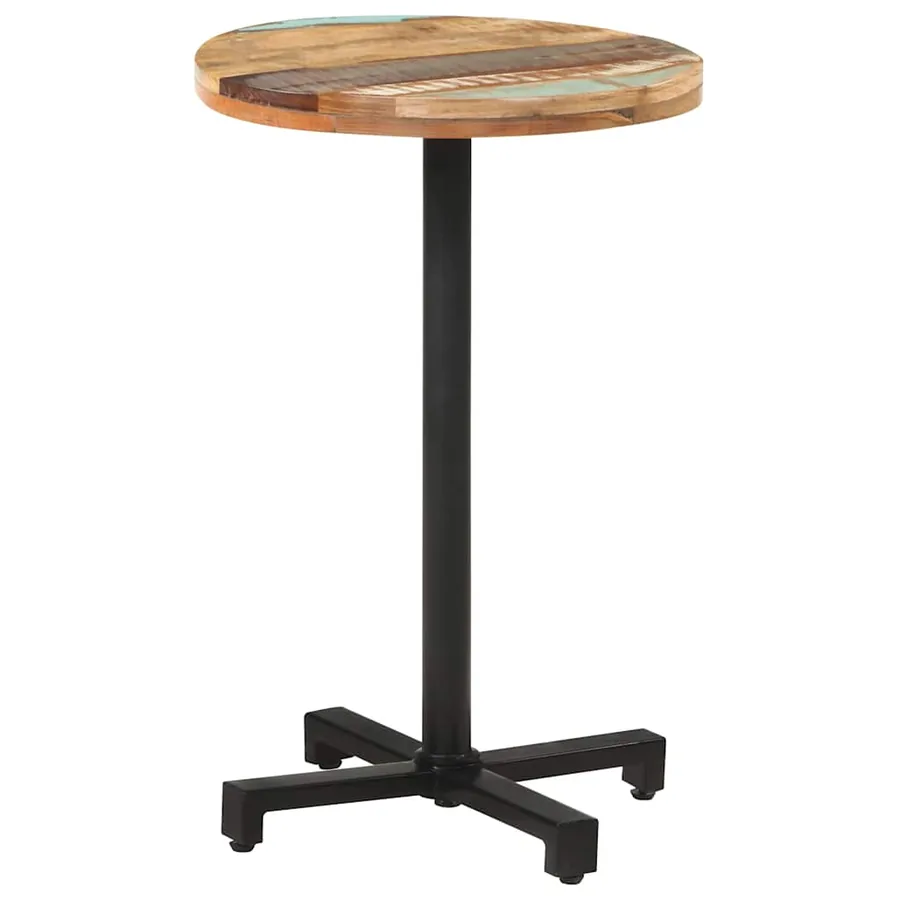 Table de bistro Ronde Ø50x75 cm Bois de récupération massif