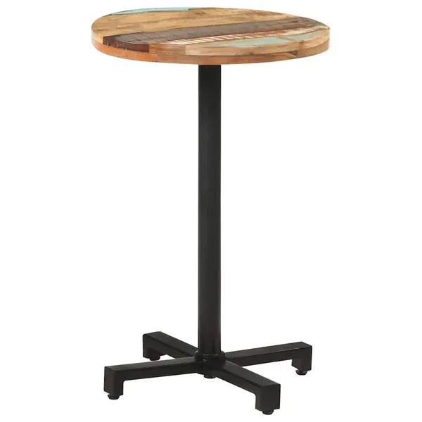 Table de bistro Ronde Ø50x75 cm Bois de récupération massif