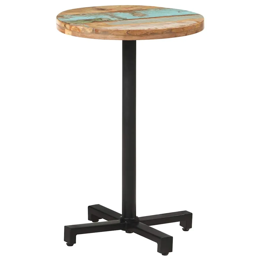 Table de bistro Ronde Ø50x75 cm Bois de récupération massif - 8