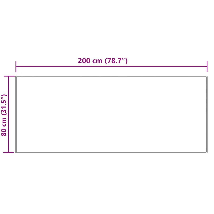 Tapis en fausse TAFALLA Crème 80 x 200 cm Polyester - 10