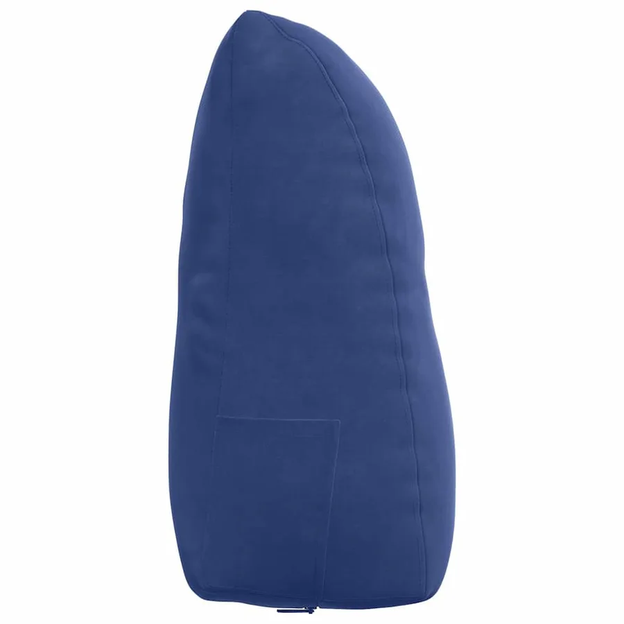 Coussin de Dos Bleu police 60 x 24 x 50 cm Velours - 7