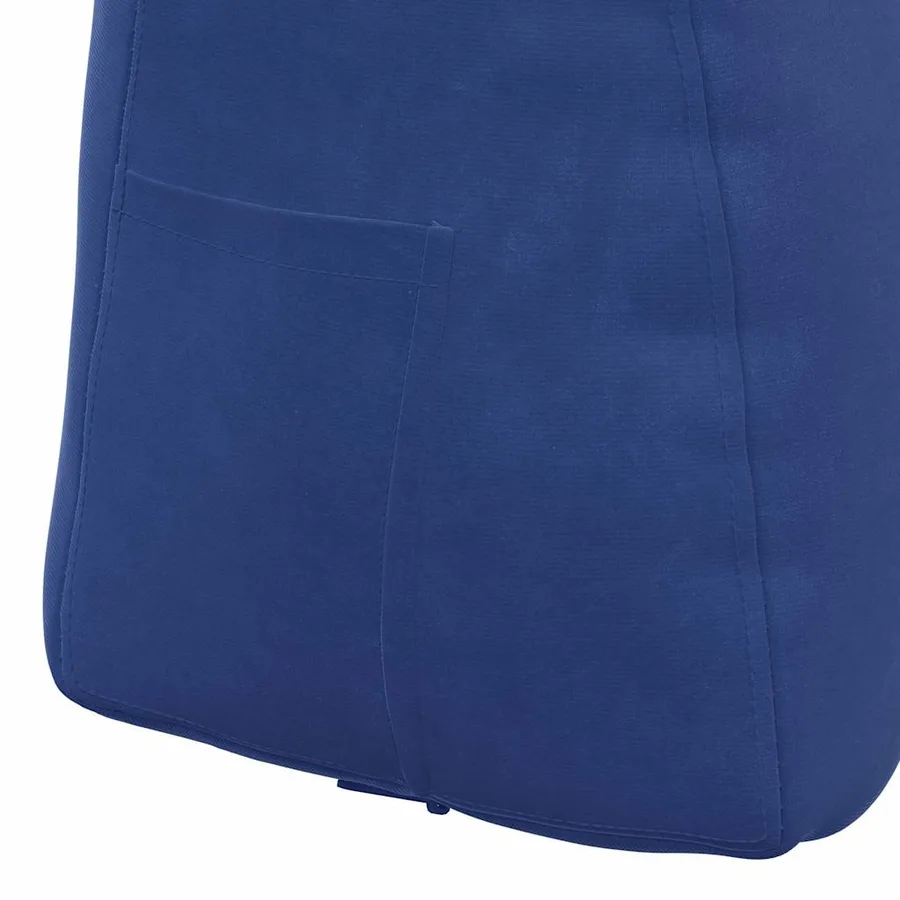 Coussin de Dos Bleu police 60 x 24 x 50 cm Velours - 9