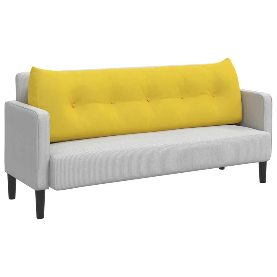 Coussin de Dos Jaune clair 160 x 24 x 50 cm tissu - 3