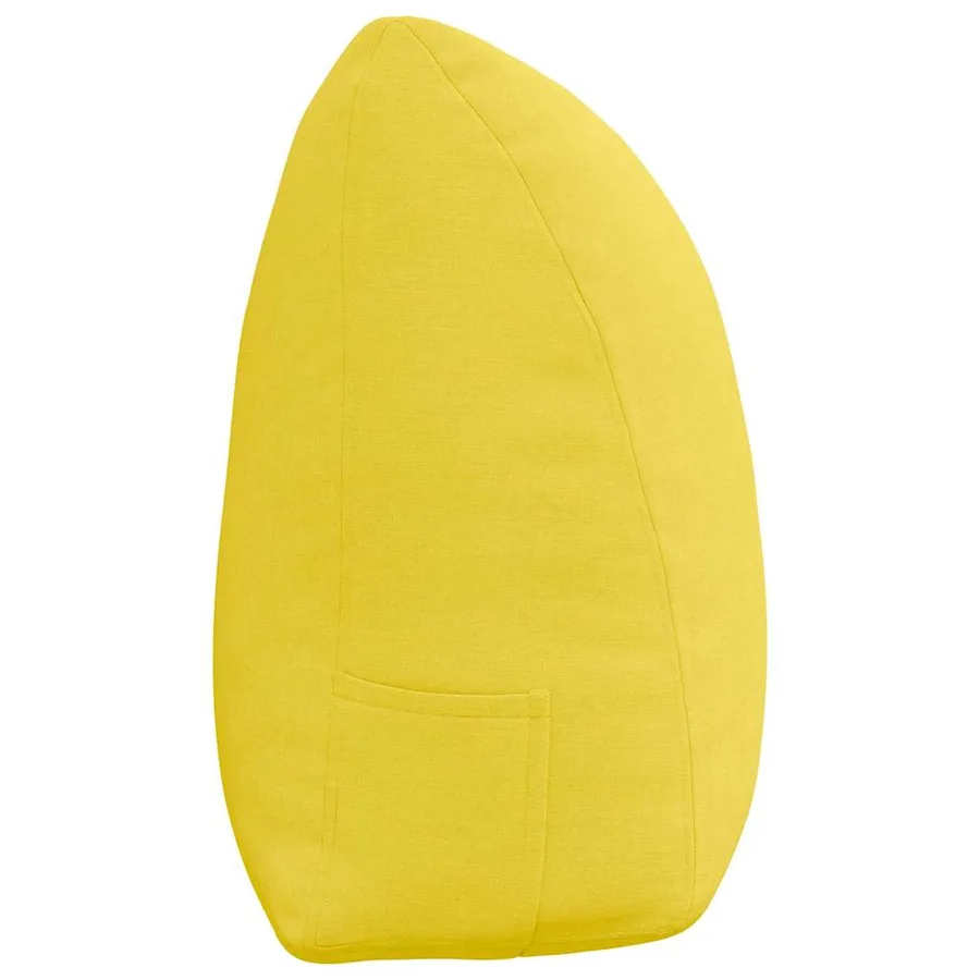 Coussin de Dos Jaune clair 160 x 24 x 50 cm tissu - 7