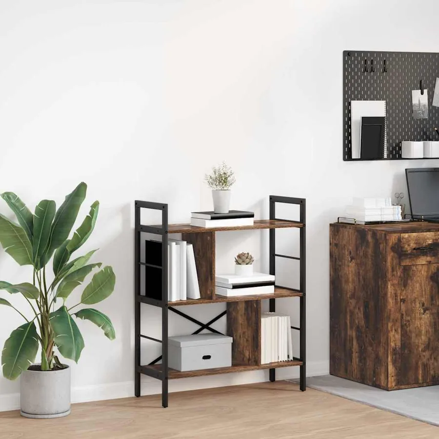 Étagère Chêne fumé 75 x 30 x 91 cm Bois d'ingénierie