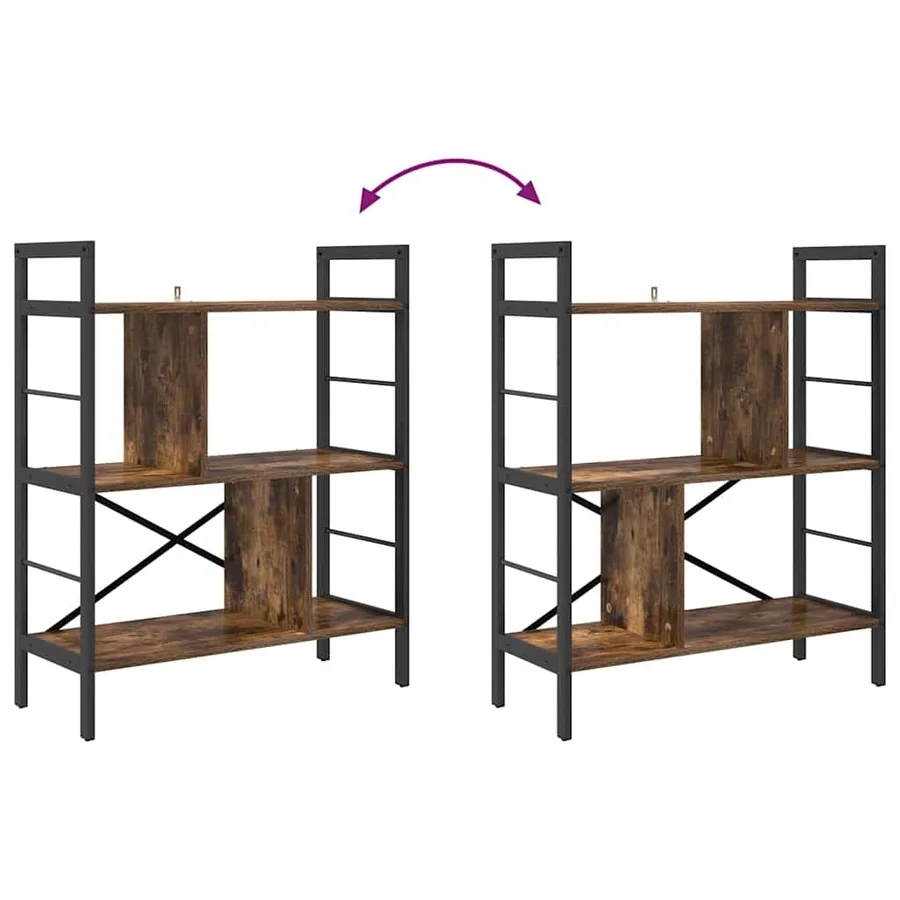 Étagère Chêne fumé 75 x 30 x 91 cm Bois d'ingénierie - 10