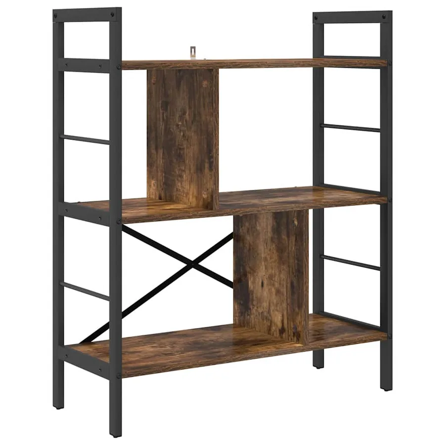 Étagère Chêne fumé 75 x 30 x 91 cm Bois d'ingénierie - 2