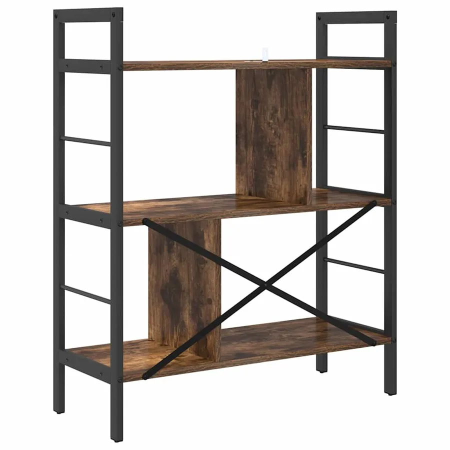 Étagère Chêne fumé 75 x 30 x 91 cm Bois d'ingénierie - 7