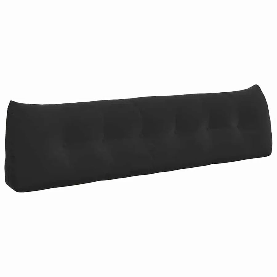 Coussin de Dos Noir 180 x 24 x 50 cm Velours - 2