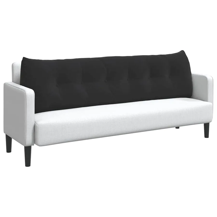 Coussin de Dos Noir 180 x 24 x 50 cm Velours - 3