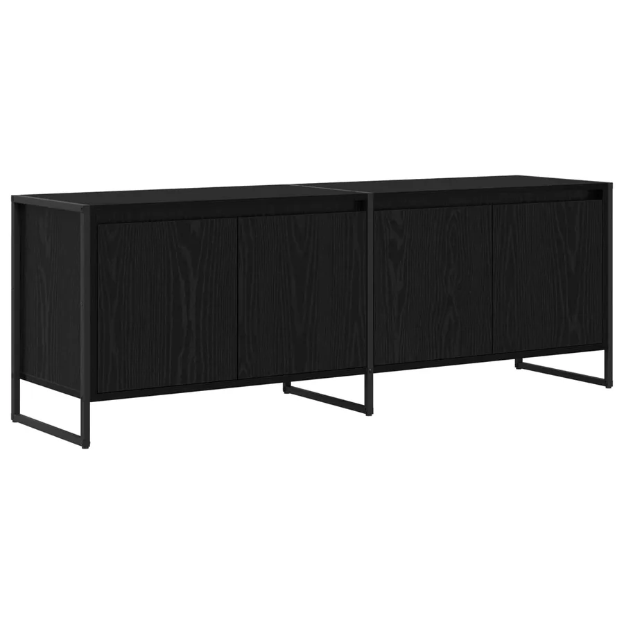 Meuble TV Chêne noir 140 x 36 x 49.5 cm Bois d'ingénierie - 2