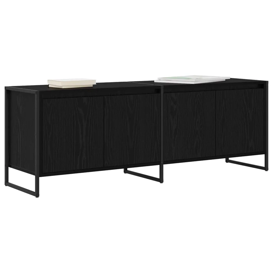 Meuble TV Chêne noir 140 x 36 x 49.5 cm Bois d'ingénierie - 3