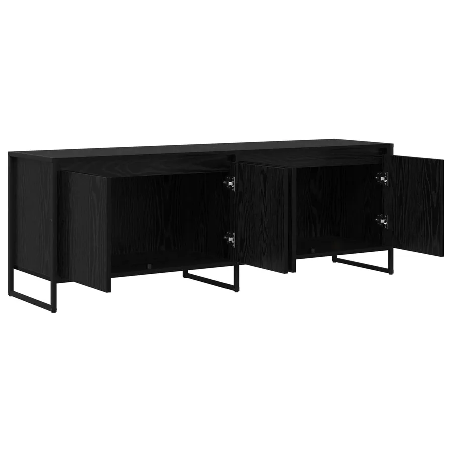 Meuble TV Chêne noir 140 x 36 x 49.5 cm Bois d'ingénierie - 5