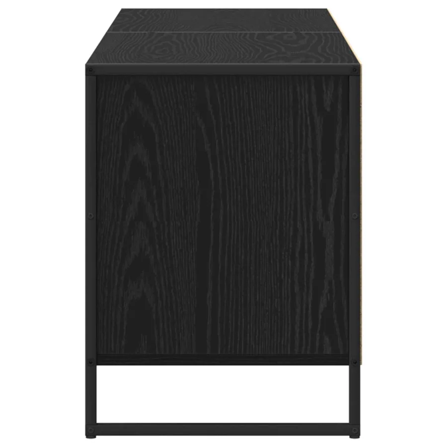 Meuble TV Chêne noir 140 x 36 x 49.5 cm Bois d'ingénierie - 7