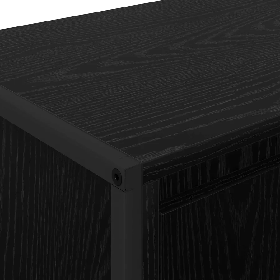 Meuble TV Chêne noir 140 x 36 x 49.5 cm Bois d'ingénierie - 9