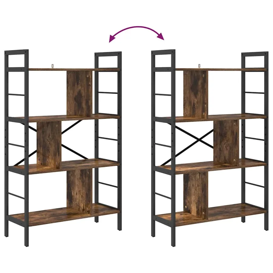 Étagère Chêne fumé 75 x 30 x 123,5 cm Bois d'ingénierie - 10