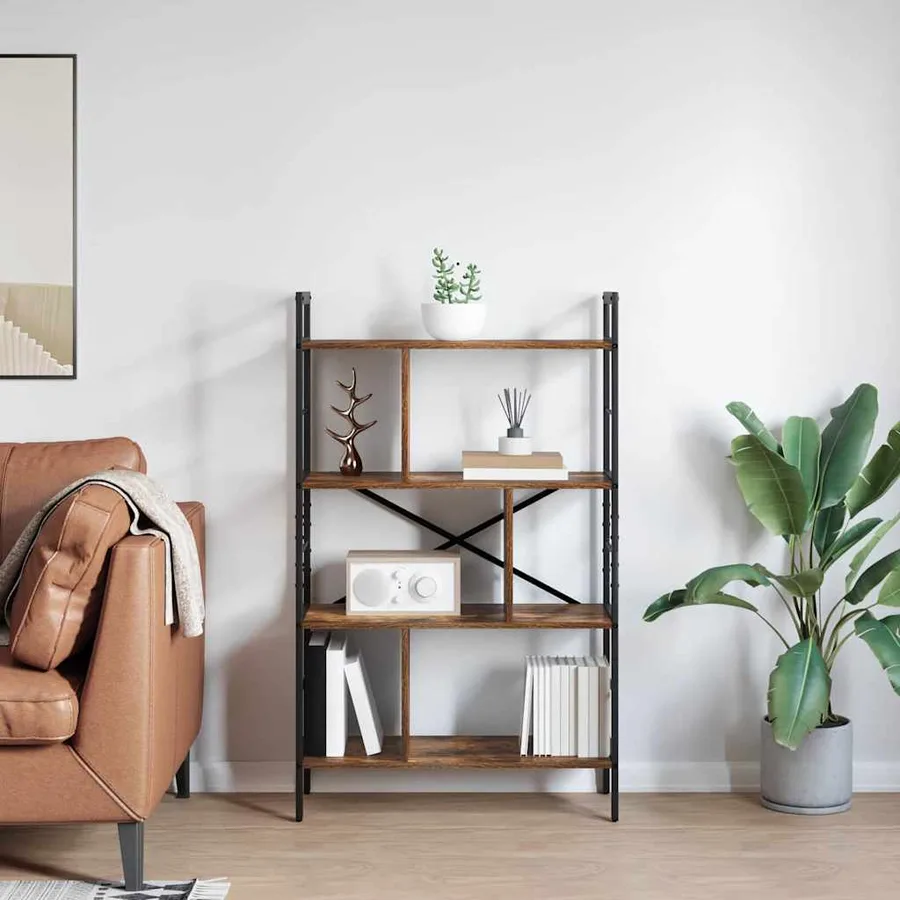 Étagère Chêne fumé 75 x 30 x 123,5 cm Bois d'ingénierie - 4