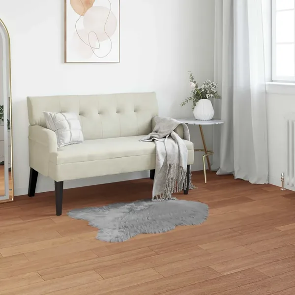 Tapis en fausse TAFALLA Gris 60 x 90 cm Polyester