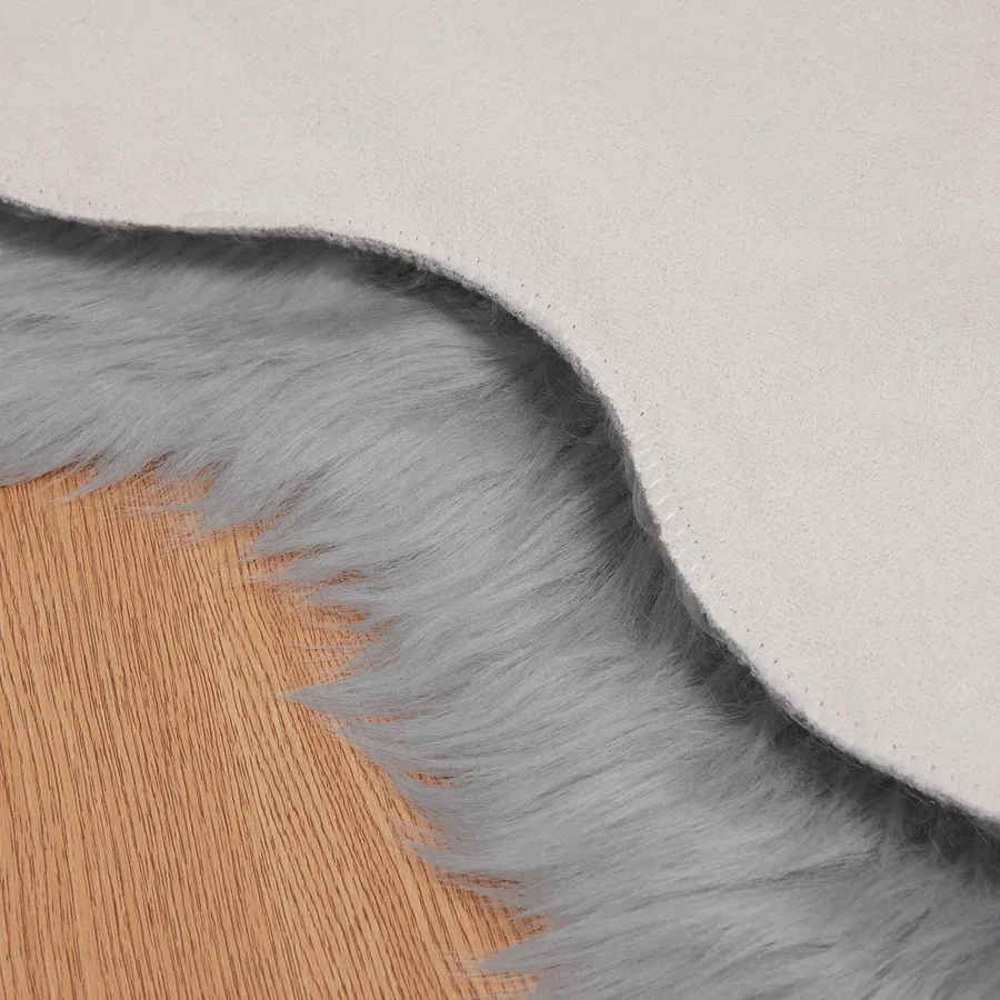 Tapis en fausse TAFALLA Gris 60 x 90 cm Polyester - 6