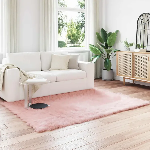 Tapis en fausse TAFALLA Rose 120 x 170 cm Polyester