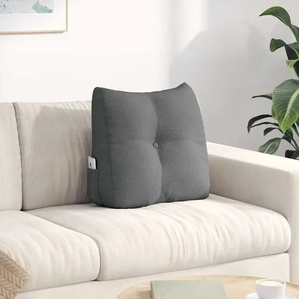 Coussin de Dos Gris foncé 45 x 24 x 50 cm tissu