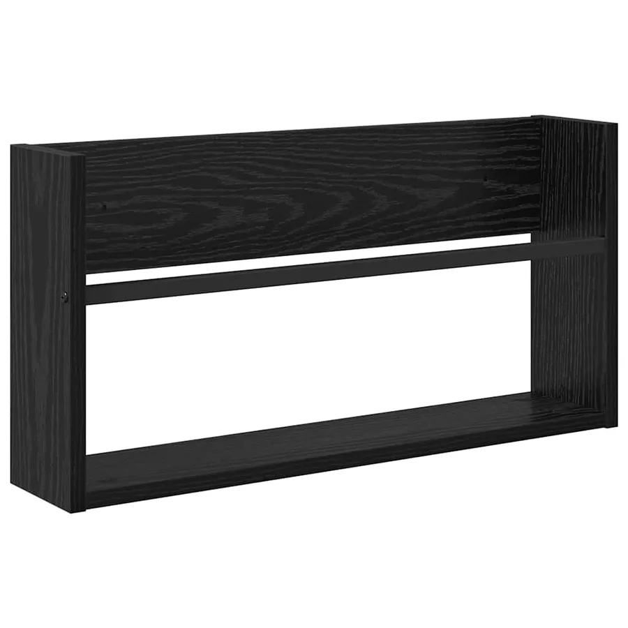 Étagère à magazines 2 pcs Chêne noir 60 x 12 x 30 cm - 5