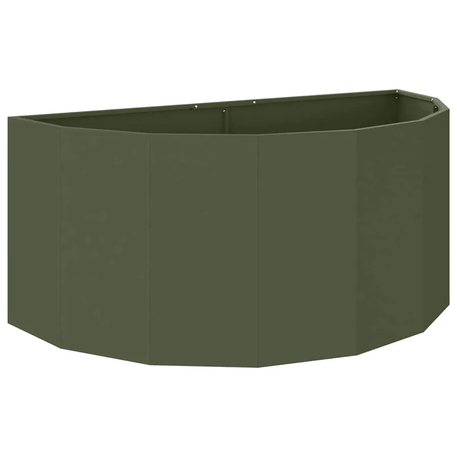 Jardinière Vert olive 120 x 60 x 50 cm Acier - 2
