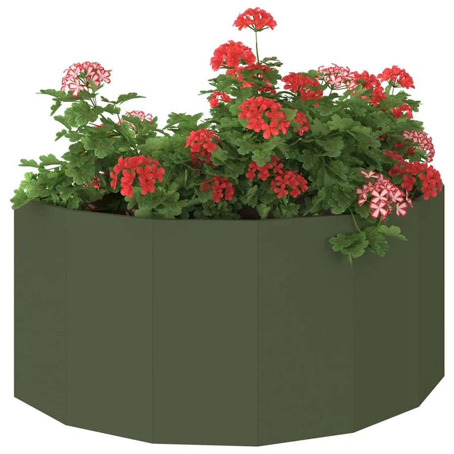 Jardinière Vert olive 120 x 60 x 50 cm Acier - 3