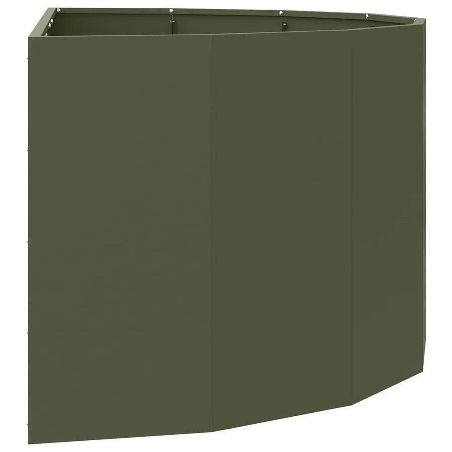 Jardinière Vert olive 120 x 60 x 50 cm Acier - 6