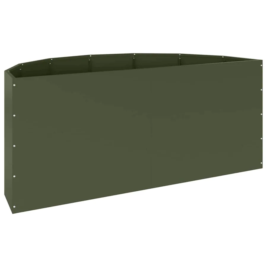 Jardinière Vert olive 120 x 60 x 50 cm Acier - 7