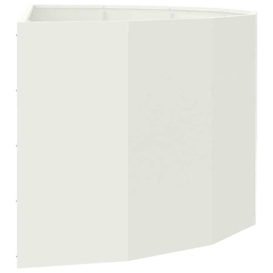 Jardinière Blanc 120 x 60 x 50 cm Acier - 6