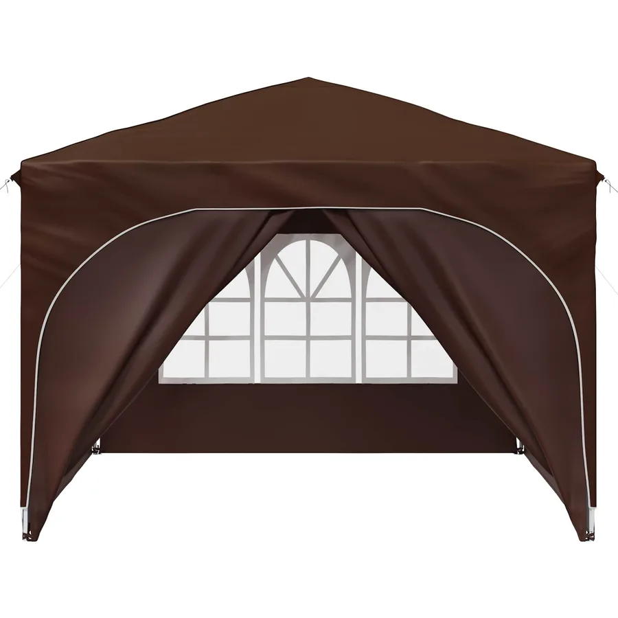 Tente de fête pop-up 290 x 290 x 245 cm Marron - 7