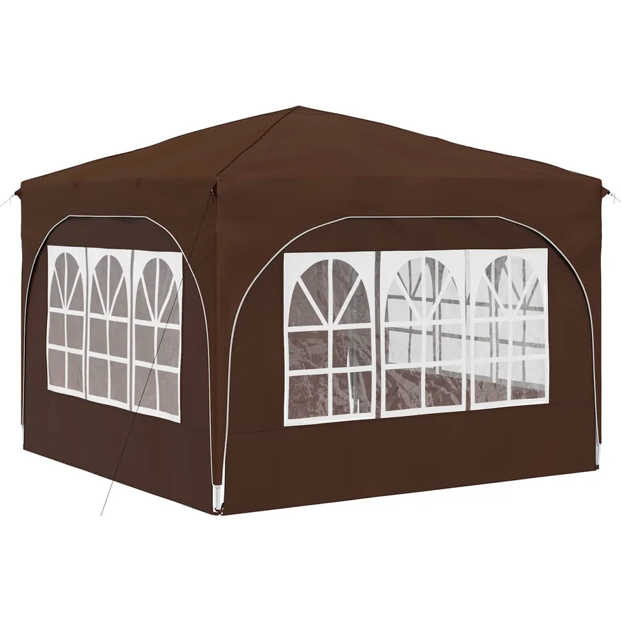 Tente de fête pop-up 290 x 290 x 245 cm Marron - 9