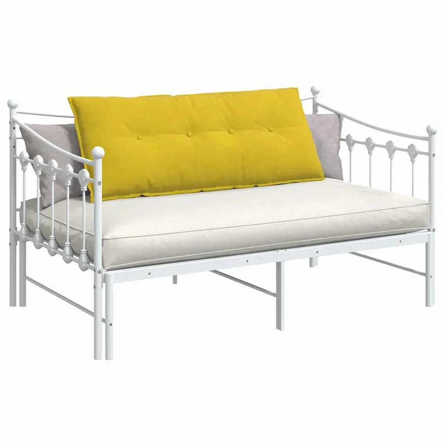 Coussin de Dos Jaune 120 x 50 cm Tissu en velours côtelé - 3