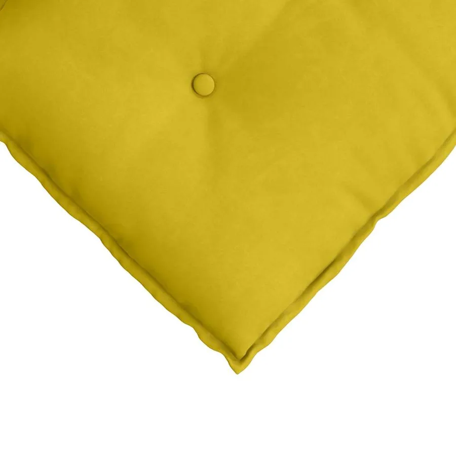 Coussin de Dos Jaune 120 x 50 cm Tissu en velours côtelé - 7