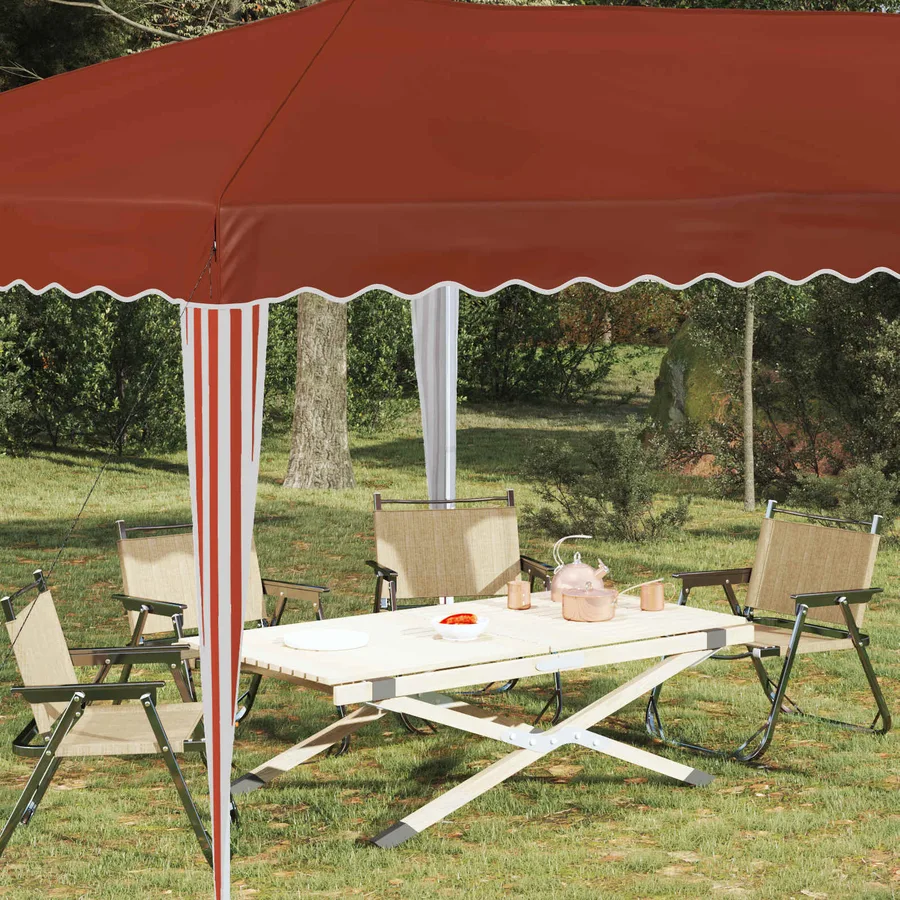 Tente de fête pop-up 575 x 290 x 245 cm Terre cuite - 3