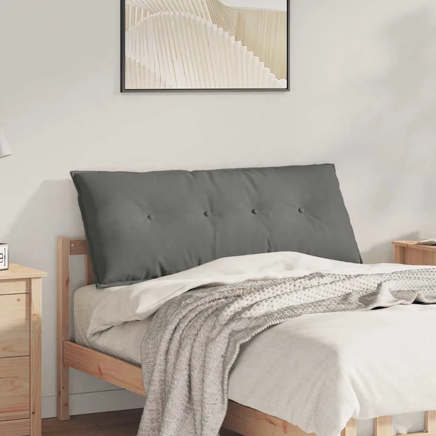 Coussin de Dos Gris foncé 120 x 50 cm Tissu en microfibre